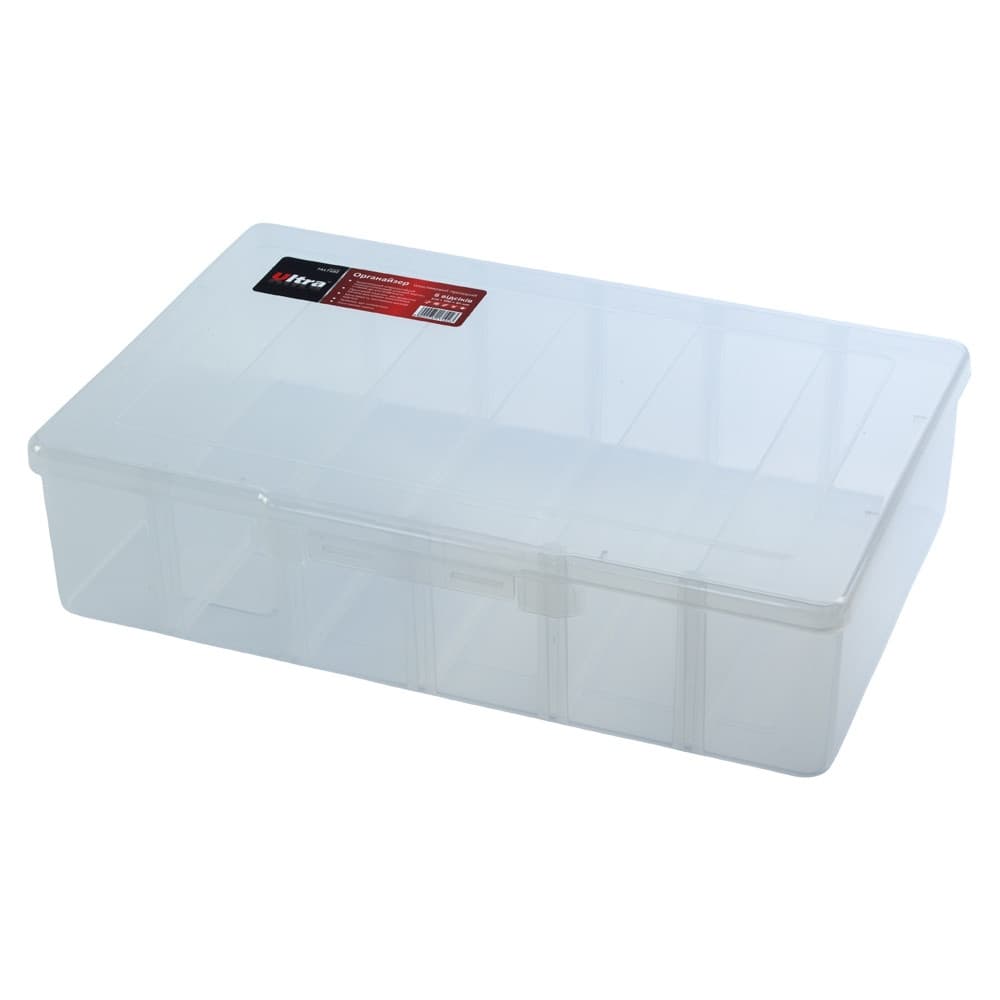 SIGMA Органайзер пластиковий прозорий 6 відсіків 310×200×80 мм ULTRA