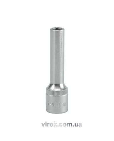 Головка торцева 6-гранна YATO : подовжена, квадрат 3/8", М= 7 мм, L= 63 мм [24/48/96]