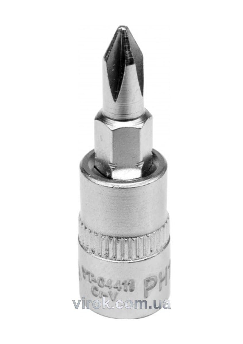 Головка торцева YATO кадрат 1/4 "Philips" PH1, L= 37 мм [150/600]