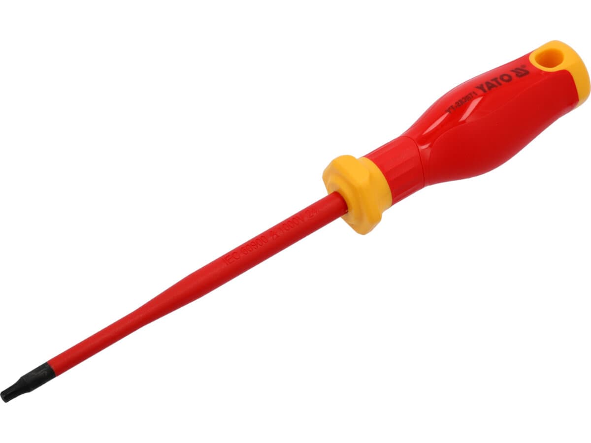 Викрутка з шліцом TORX діелектрична ізольована YATO: T20х 125/ 223 мм, оголений шліц- 17 мм [12]