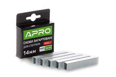 Скоби загартовані 14х11.3х0.7мм 1000шт APRO