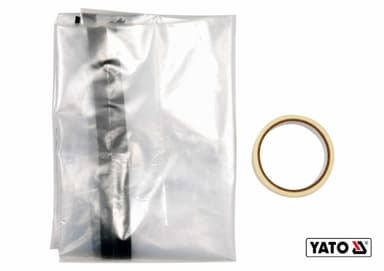 Плівка пилезахисна для дверних і віконних отворів YATO: 220х120 см, тип "L", отвір- 180 х 90 см [12]