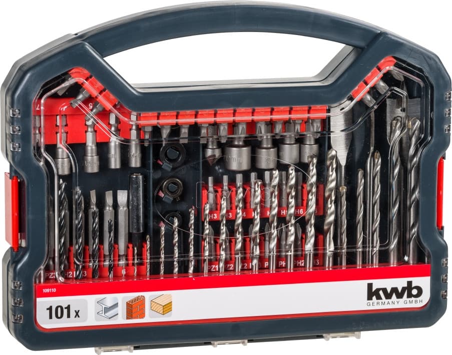 Набір біт та свердел 101 шт, PROMO KWB (109110)