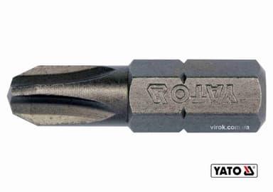Насадка викруткова YATO : "Philips" PH3 х 25 мм. HEX 1/4". 10 (Уп/Шт.) [20/100]