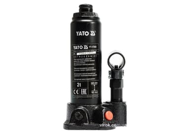 Домкрат гідравлічний стовбцевий YATO : 2 т, H= 181 - 345 мм [6]