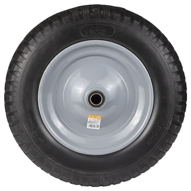 Колесо для тачки безкамерне поліуретанове 14" (3.50-8) 370×80мм вісь Ø16мм довжина 90мм FLORA (5058364)