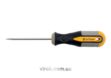 Викрутка плоска VOREL : SL2 х 75 мм. Cr-V [12/96/384]