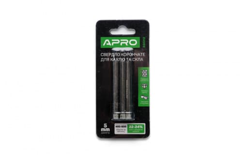 Свердло трубчасте з алмазним напиленням 5мм (3шт в пачці) APRO