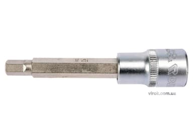 Головка торцева YATO квадрат 1/2 HEX M8, L= 100 мм. подовжена [20/120]