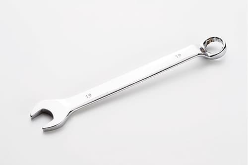 Ключ ріжково-накидний глибокий CrV 19мм СИЛА