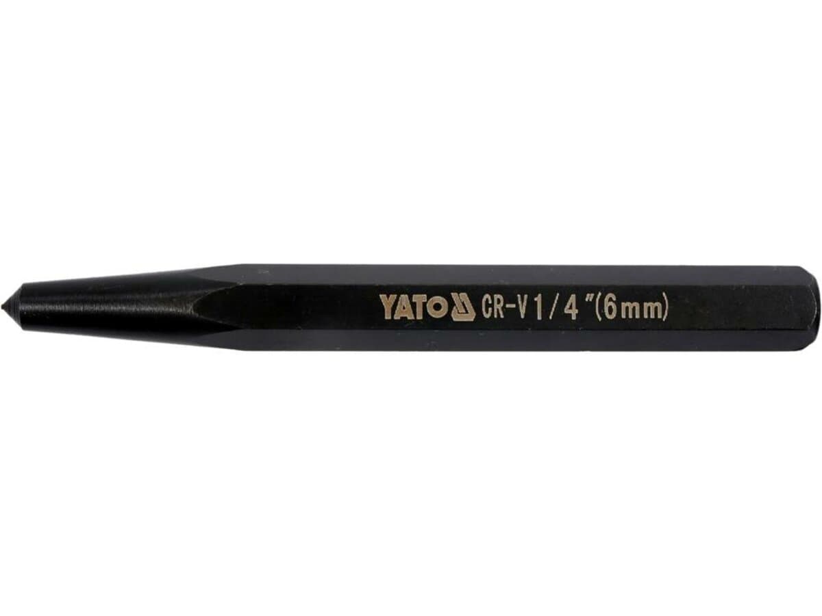Кернер слюсарний YATO, 6-гран. профіль, Ø= 9,4/6 мм, l= 100 мм [20/120]