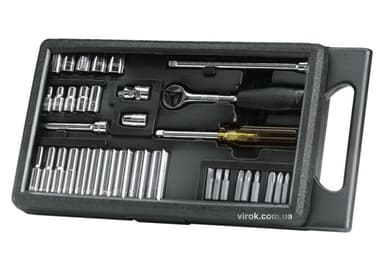 Набір головок торцевих STANLEY 1/4" з інструментами, 35 шт. DW