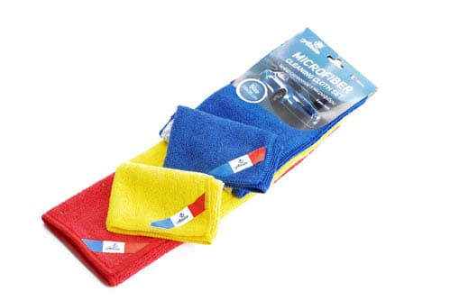 Набір серветок з мікрофібри 35х35см (синя, жовта, червона) 12 Atelie