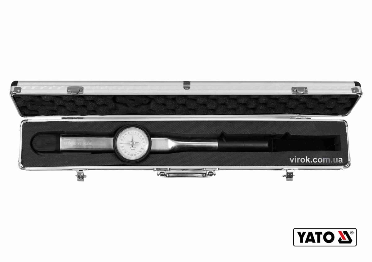 Ключ динамометричний YATO : квадрат 1/2", F= 20- 200 Нм зі стрілочно циферблатною шкалою [10]