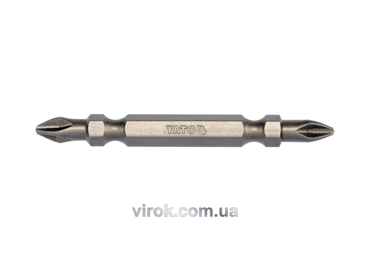 Насадка викруткова двостороння YATO : Philips РН2 - PH2, L= 65 мм. 10 (Уп/Шт.) [25/100]