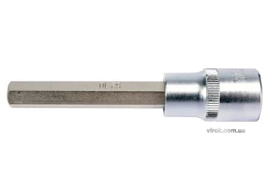 Головка торцева YATO квадрат 1/2 HEX M10, L= 100 мм. подовжена [20/120]
