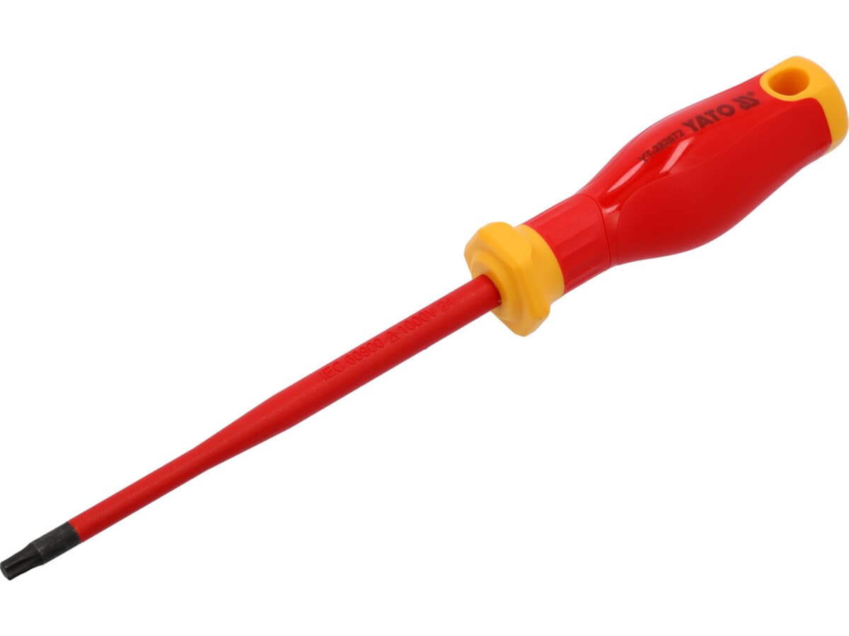 Викрутка з шліцом TORX діелектрична ізольована YATO: T25х 125/ 223 мм, оголений шліц- 17 мм [12]