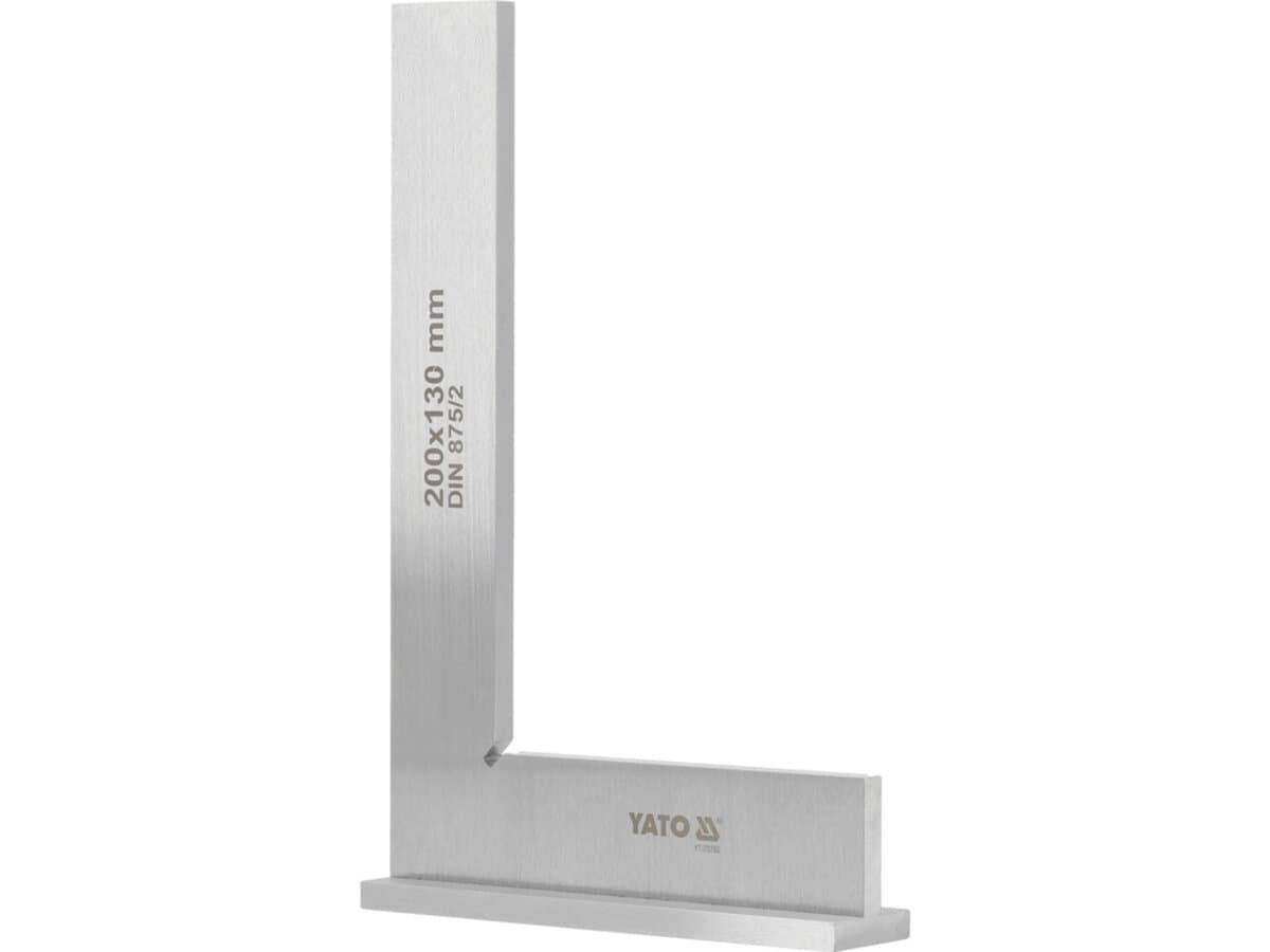 Кутник слюсарний 90° YATO з широкою основою, 200 х 130 мм [20]