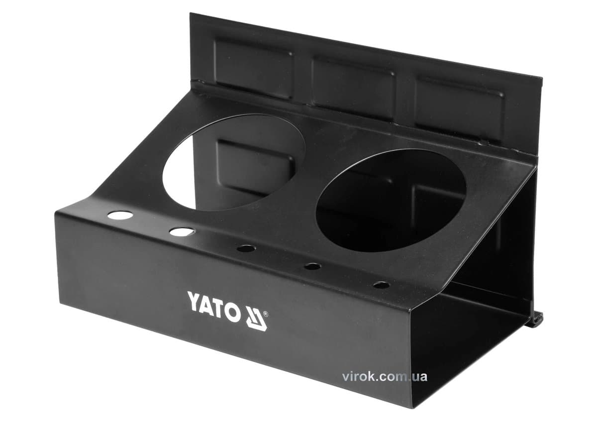 Полиця магнітна YATO з 2 велими і 5 малими отворами, 215 x 120 x 130 мм [10]