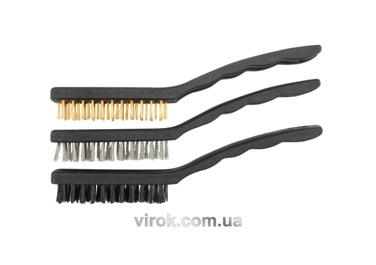 Щітки дротяні міні VOREL : L= 170 мм, Набір 3 шт [24/240]