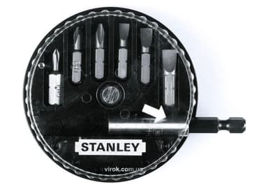 Набір насадок викруткових STANLEY : (SL4,5-5,5-6,5-PH0-1-2) магнітний тримач 1/4". 7 Шт. DW