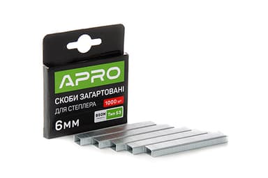 Скоби загартовані 6х11.3х0.7мм 1000шт APRO