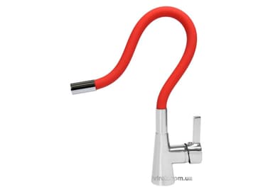 Змішувач води FALA "FLEXIBLE" для раковиниз гнучкою червоною лійкою [10]