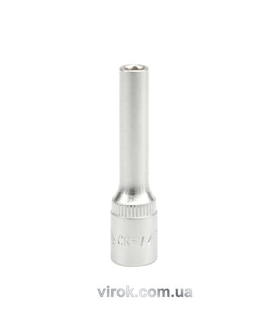 Головка торцева 6-гранна YATO : подовжена, квадрат 1/4", М= 4,5 мм, L= 50 мм [24/240/480]