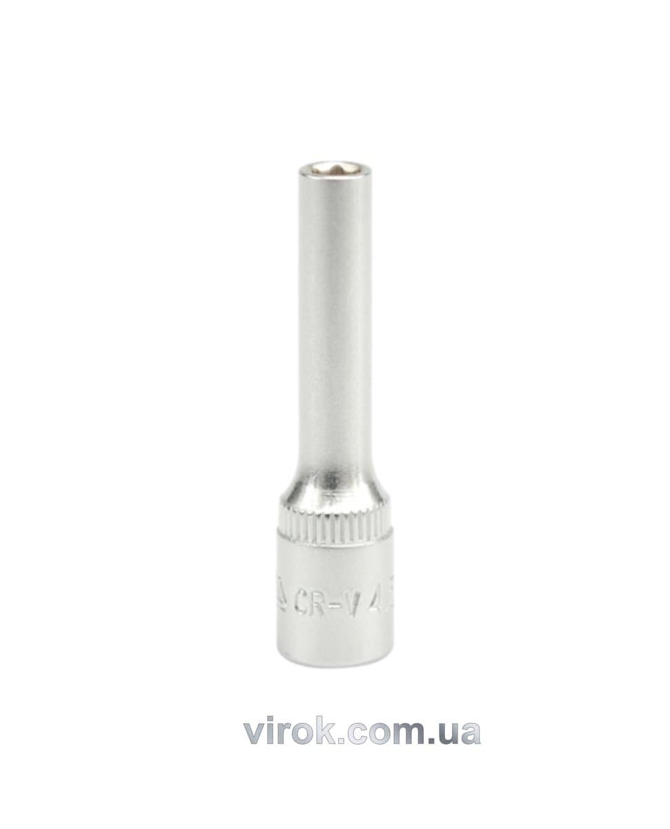 Головка торцева 6-гранна YATO : подовжена, квадрат 1/4", М= 4,5 мм, L= 50 мм [24/240/480]