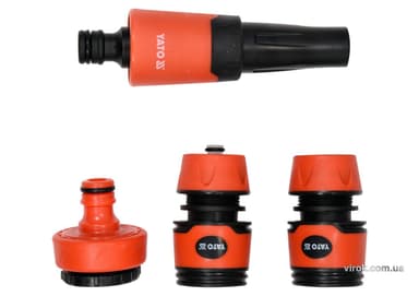 Зрошувач прямий YATO з набором з'єднань 3/4", 1", ABS-пластик, 4 шт [48]