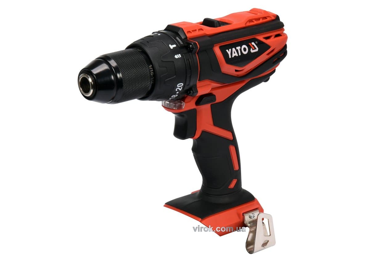 Шуруповерт-дриль ударний акумул. YATO: 18 В, крутн.мом.- 40 Нм, патрон Ø≤13 мм (БЕЗ АКУМУЛЯТОРА) [5]