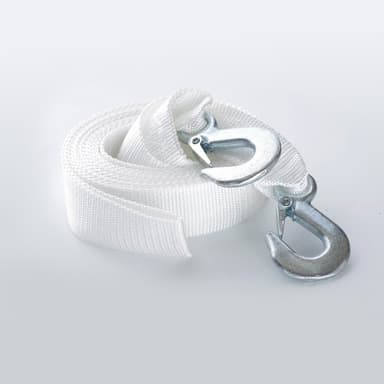 СИЛА Трос буксирувальний білий 3 тонни, 5 м × 50 мм, гаки (пакет)