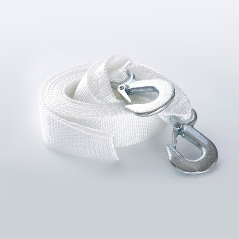 СИЛА Трос буксирувальний білий 3 тонни, 5 м × 50 мм, гаки (пакет)