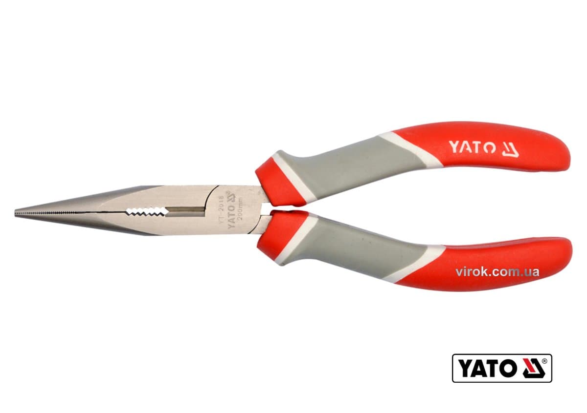 Тонкогубці нікельовані YATO : L= 200 мм [6/60]