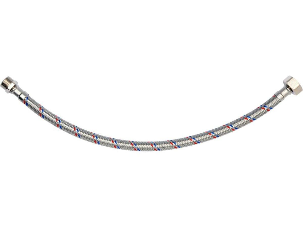 Шланг водопровідний з опліткою з нерж сталі FALA l= 500 мм, Ø= 8/12, з'єднання F-1/2" х M-3/8" 1 МПа