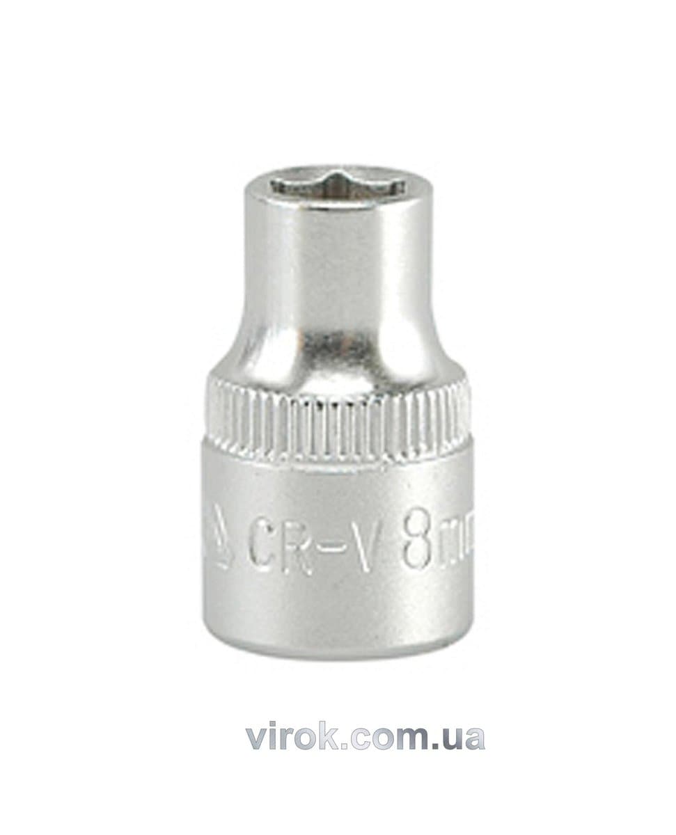 Головка торцева 6-гранна YATO : квадрат 3/8", М= 8 мм, L= 28 мм [24/240/480]