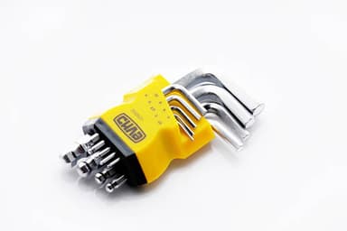 Набір шестигранників 1,5, 2, 2,5, 3, 4, 5, 6, 8, 10 коротких з кульовим наконечником CrV (9шт) СИЛА