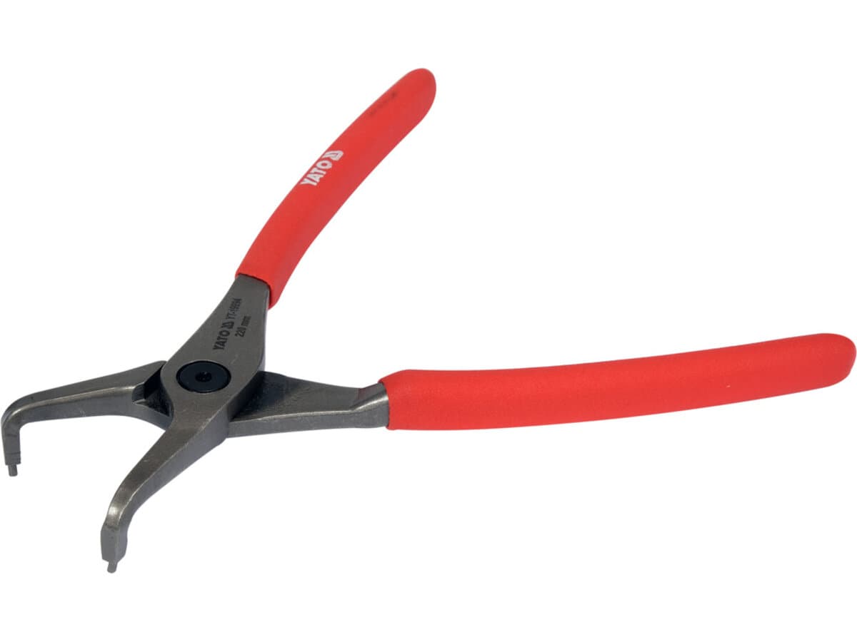 Щипці SEGERA для стопорних кілець YATO гнуті під 90° стискні, l= 220 мм, розвід- 40-100 мм [4/24]