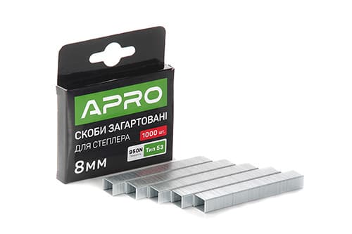 Скоби загартовані 8х11.3х0.7мм 1000шт APRO