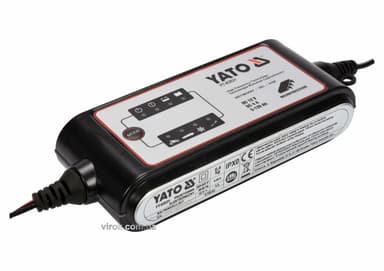 Перетворювач напруги YATO з мережі 230 В AC в 12 В DC,для заряджання акумуляторів;4 А,5-120 АГод(DW)