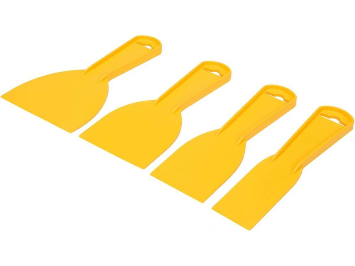 Шпателі пластикові VOREL, з робоч шириною- 40, 60, 80, 100 мм, компл. 4 шт. [30]