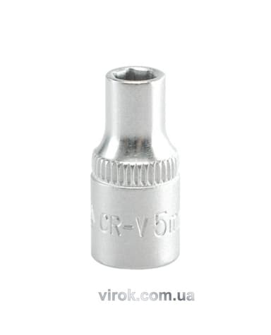 Головка торцева 6-гранна YATO : квадрат 1/4", М= 5 мм, L= 25 мм [24/240/400]