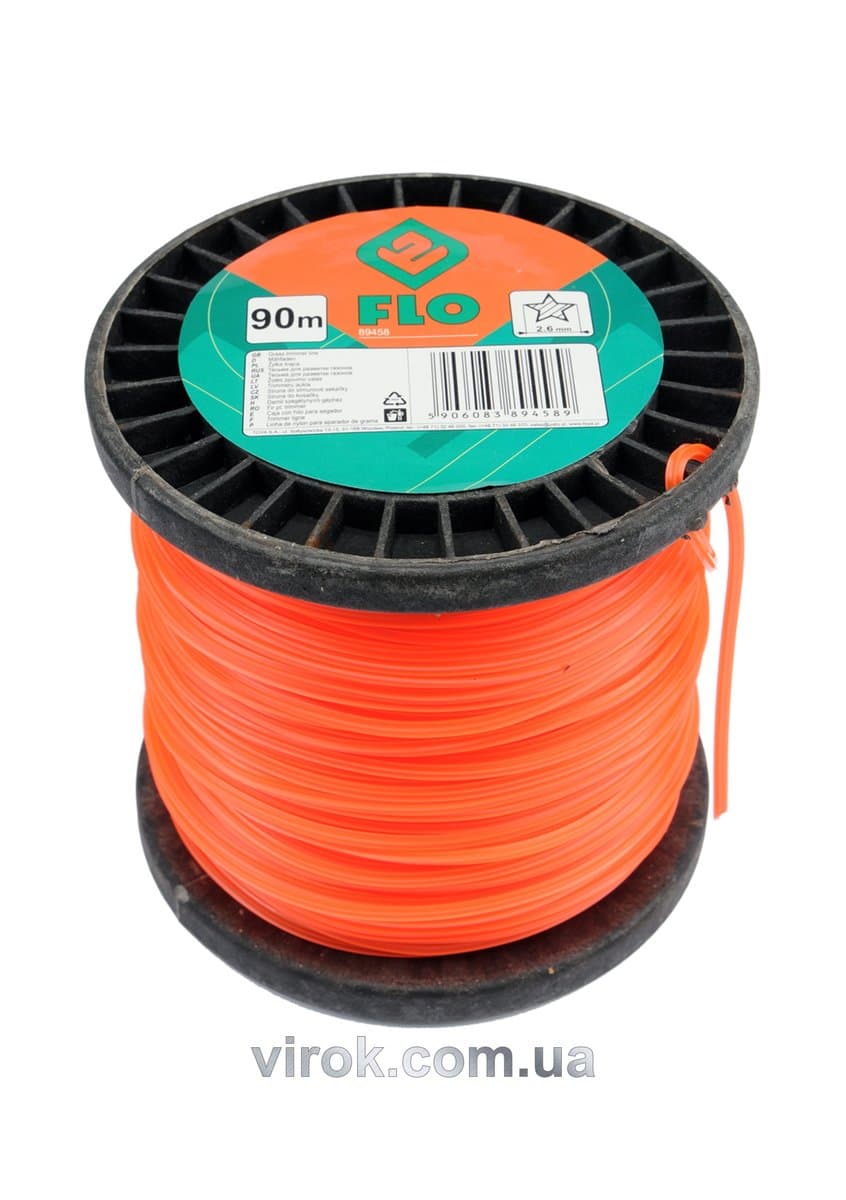 Жилка для тримера зірка FLO : Ø= 2.6 мм, l= 90 м (бобіна) [9/27]