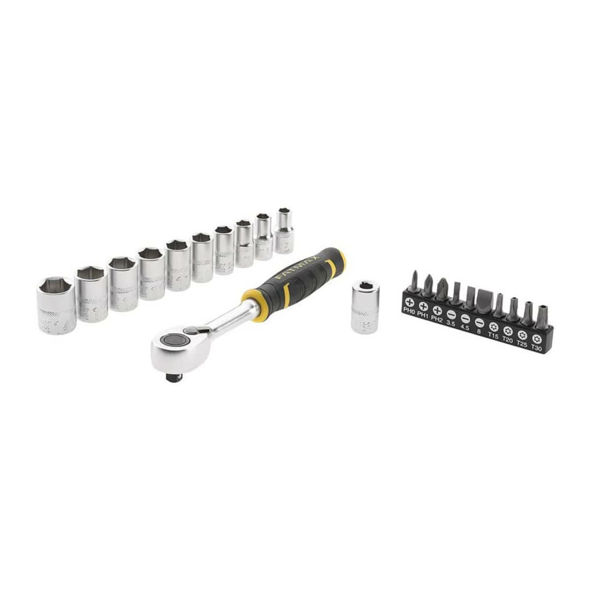 Набір головок, біт 1/4" з рукояткою Stanley, 22 шт