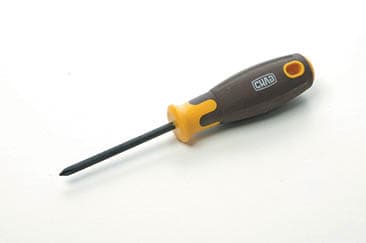 Викрутка хрестова композитна рукоятка CrV PH1 5x75мм (Phillips) (воронена) СИЛА