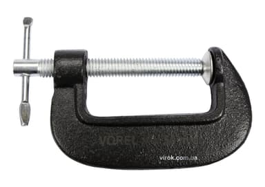 Струбцина з гвинтовим затиском "G" подібна VOREL; l= 50 мм [50]