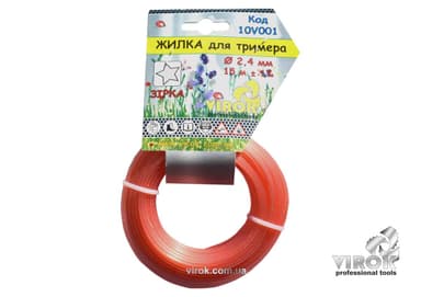 Жилка для тримера "ЗІРКА" TM VIROK : Ø= 3.0 мм, l= 15 м