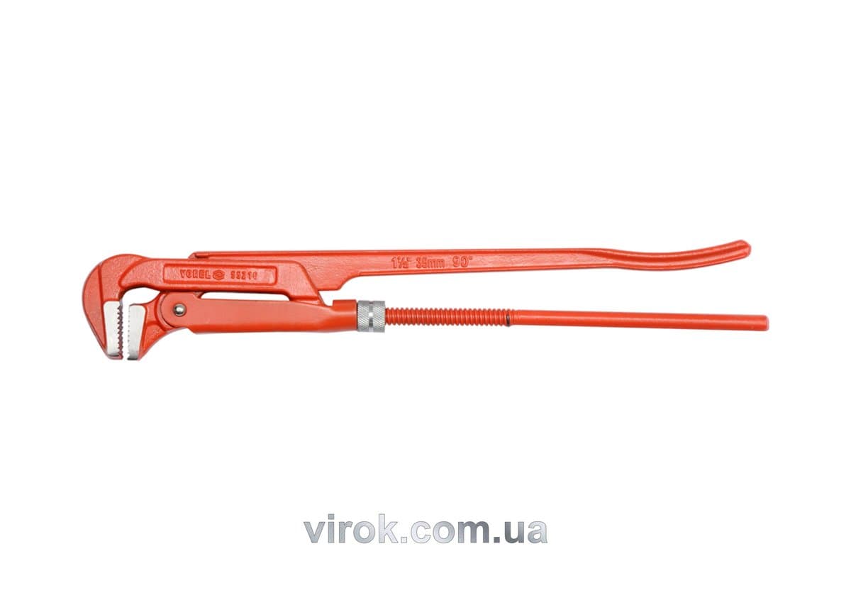 Ключ трубний з карбонової сталі VOREL 1.5", 90° [1/16/480]