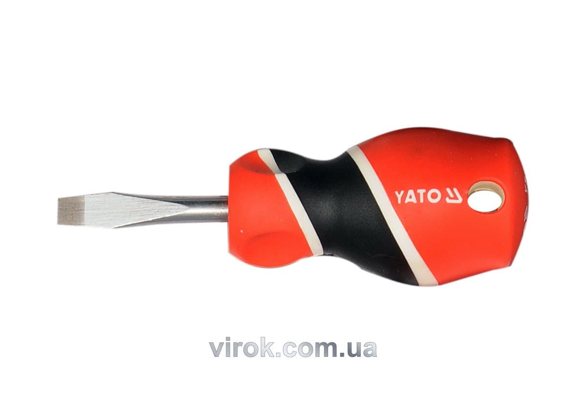 Викрутка плоска YATO : шліц SL6 х 38 мм [12/60/240]