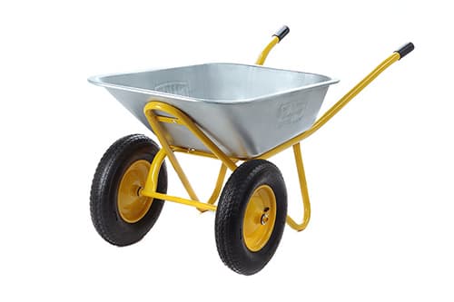 Тачка садово-будівельна двоколісна 85л, 200кг, колеса пневмо 4х8'' СИЛА